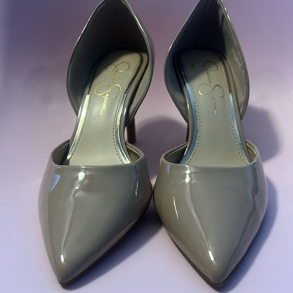 Women’s Jessica Simpson D’orsay Pump 8M Sand Dune Patent